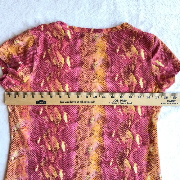 Isaac Mizrahi Live! Snake Print Knit Womens Top - Picture 6 of 7